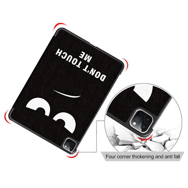 Apple iPad Pro 11 (2020) Slim fit tri-fold fodral - Don't Touch Me Svart