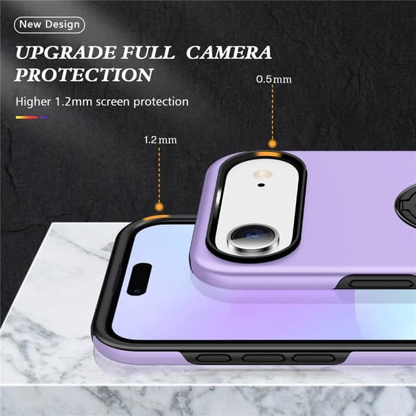 For iPhone Air Hybrid-deksel med Fingerring Purple