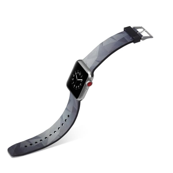 Silikon klokkerem til Apple Watch 4 40mm, 3/2/1 38mm - grå trekant Multicolor