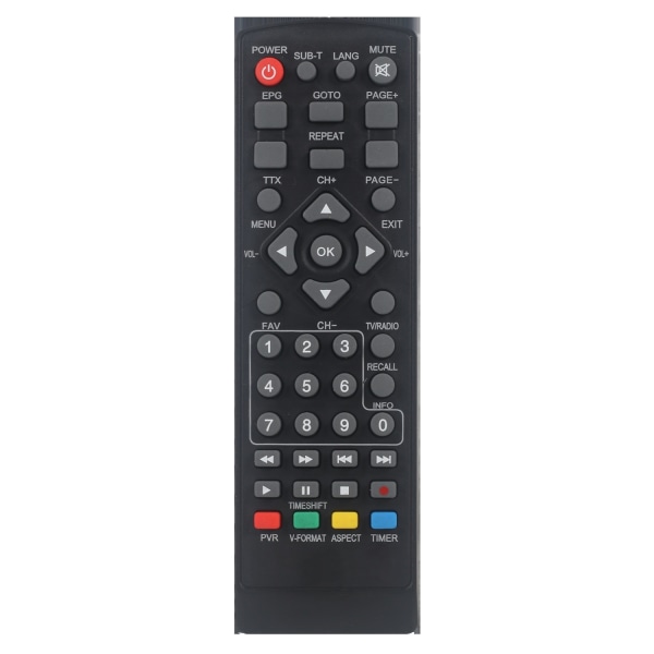 DVB-T2 Dekoder Fjernkontroll Erstatning HDTV Smart TV Box Black