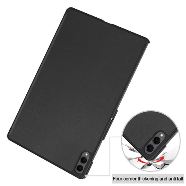 Til Samsung Galaxy Tab S12 Ultra Stativcover Stødsabsorberende Cover Black