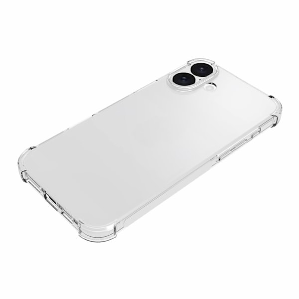 Cover Shell til iPhone 16 Plus Stødabsorberende Forstærkede hjørner TPU Transparent