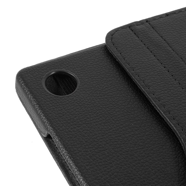Litchi-kotelon pyörivä jalusta Samsung Galaxy Tab A9+ Black