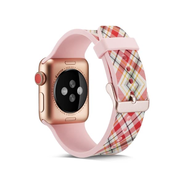 Silicone klockrem för Apple Watch 4 44mm, 3/2/1 42mm - Lattices multifärg