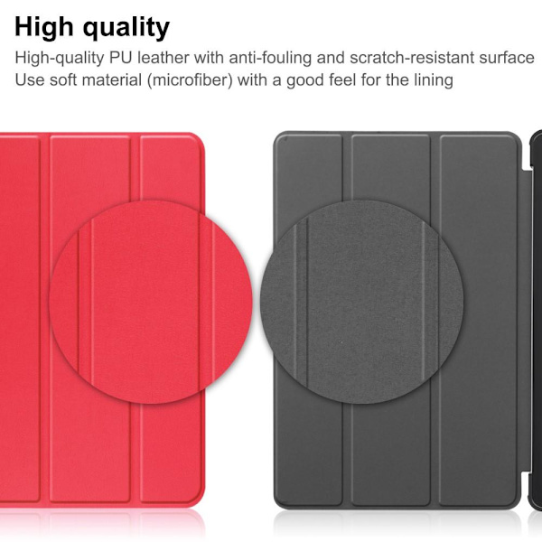 Nokia T21 Tri-fold Stand Wake/Sleep Cover Tablet-kotelo - Punainen Red