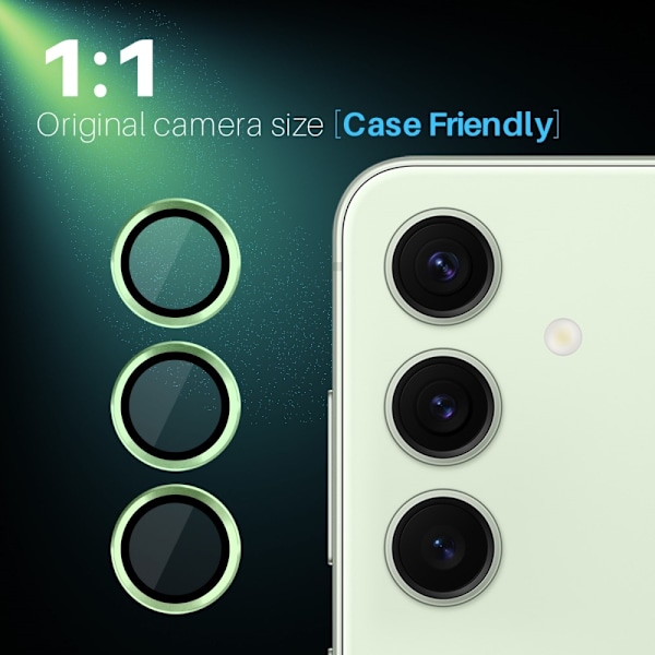 NORTHJO for Samsung Galaxy S25+ Herdet Glass Kameralinsebeskytter Green