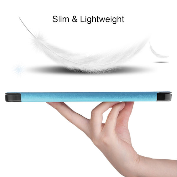 iPad Air 11 (2024) Kolminkertainen Teline Tabletin Suojakuori Kynäpidikkeellä Light blue