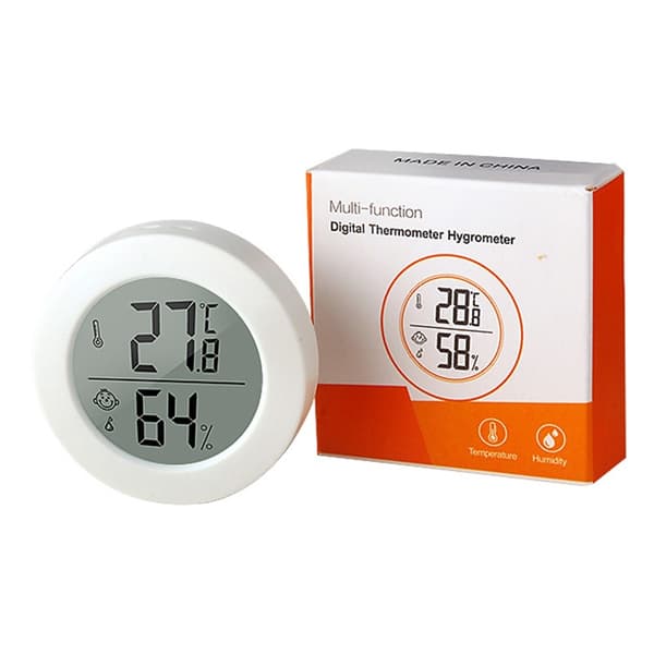 Termometer Hygrometer Hjem Bil Indendørs Udendørs Temperatur Luftfugtighedsmåler White