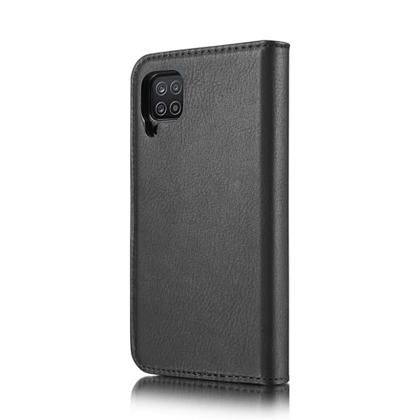 DG.MING Samsung Galaxy A12 Split Läder Plånboksfodral Svart