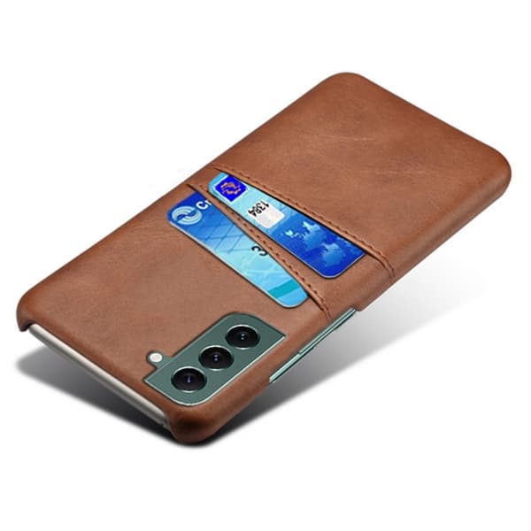Til Samsung Galaxy S24+ KSQ PU - læderbelagt skal hårdt etui Brown