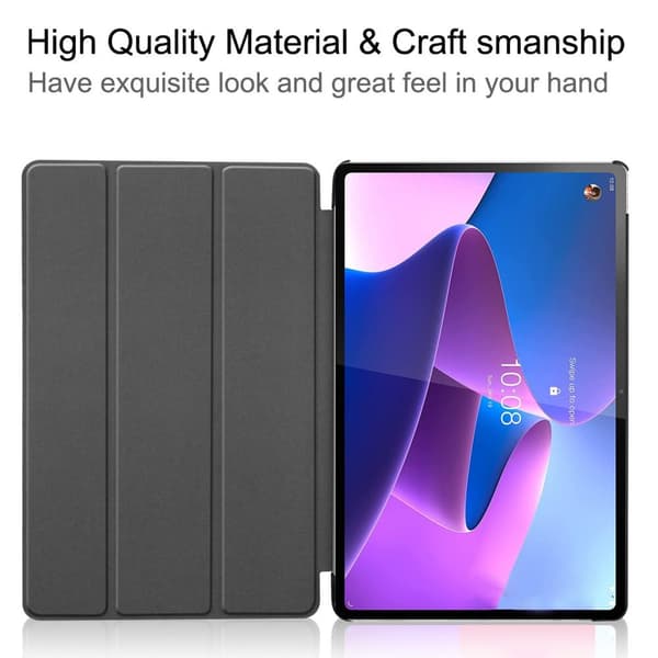 Lenovo Tab P12 Pro Tri - fold Stand Tablet - kotelo - Musta Black