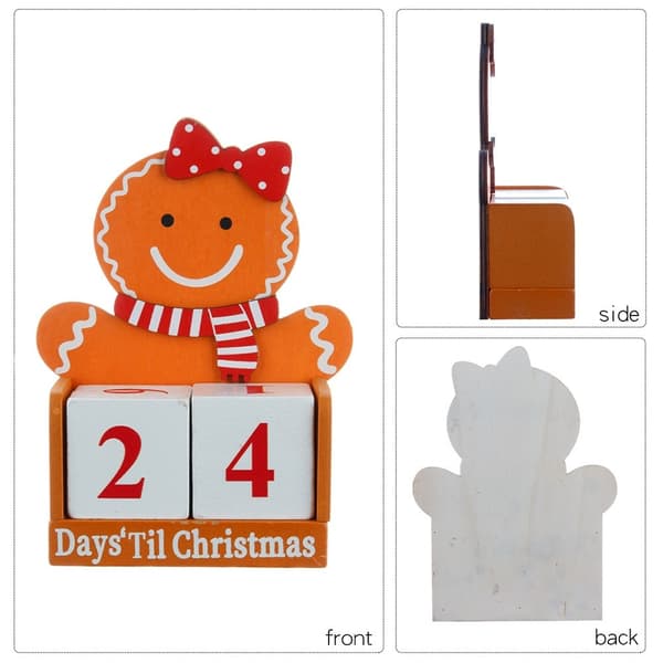 Nedtælling til jul honningkagemand Træ adventskalender Brown
