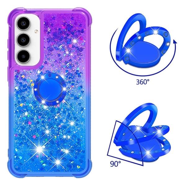 YB Quicksand Series-8 for Samsung Galaxy A35 Støttefot TPU-deksel Multicolor