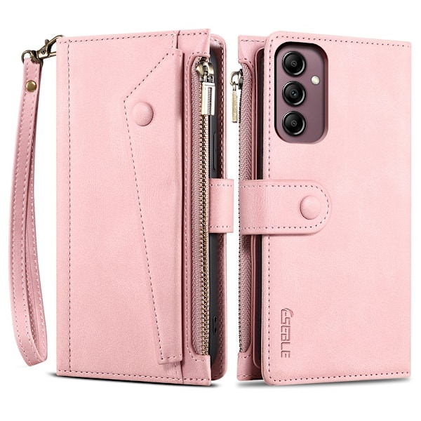 ESEBLE Star Series Til Samsung Galaxy S24 FE Etui med Lynlåslomme - Rosaguld Pink gold