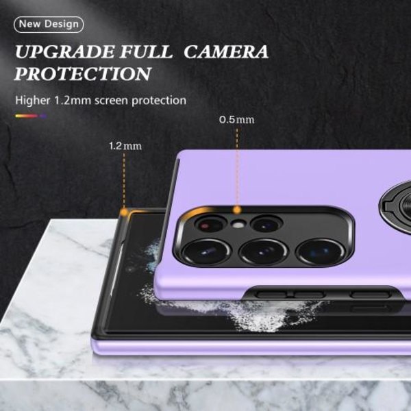 Samsung Galaxy S23 Ultra Sormenrengastuki Hybridikotelo - Violet Purple