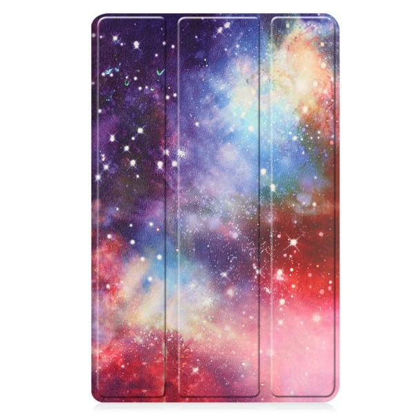 Trefoldet Stativdeksel for Lenovo Tab M9 - Stjernehimmel Multicolor