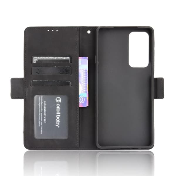 Wallet Stand Flip - puhelinkotelo Motorola Edge 20: lle - musta Black