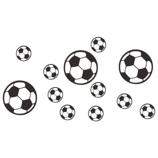 Fotbollsmönster Väggdekal Fotbollsdekal för barnrum Pojke sovrum Vit