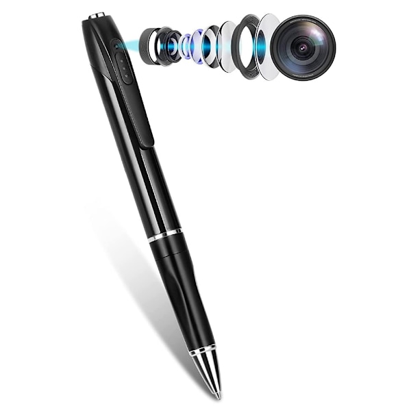 Hidden Camera Pen 1080P HD Spy Camera Video turvallisuutta varten Black