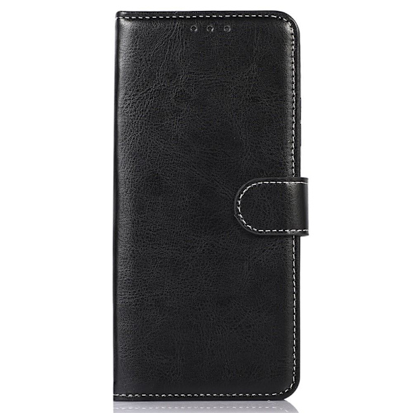 Til Xiaomi Redmi 10C Crazy Horse Texture Telefontaske Black