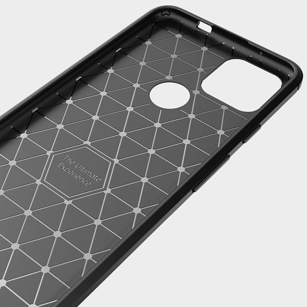 Google Pixel 5a Karbon fiber Texture Skal - Svart Svart