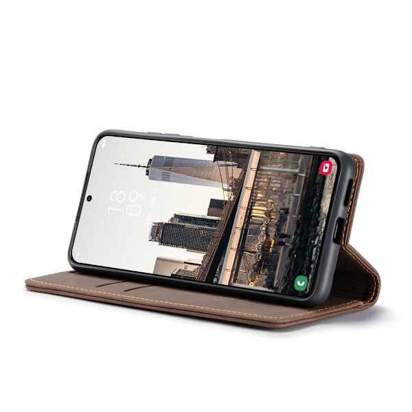 CASEME Retro Pung Taske til Samsung Galaxy S22 Plus - Kaffe Dark brown