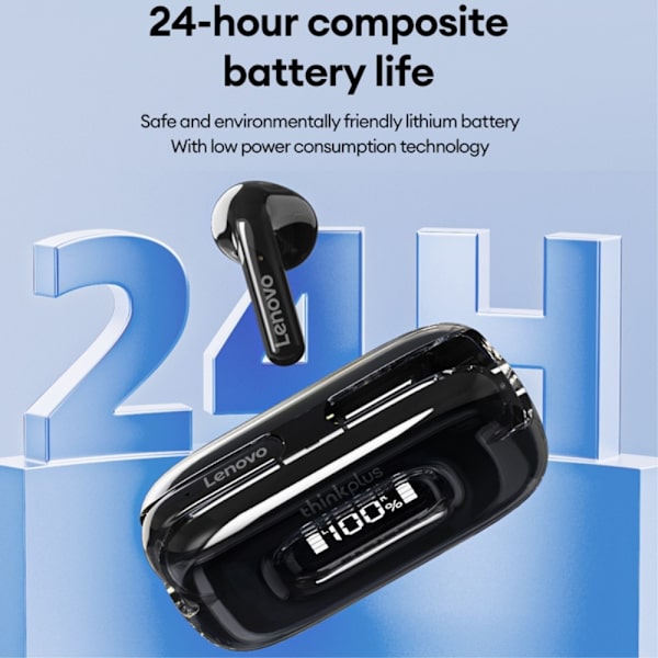 LENOVO Thinkplus X15II trådløse hovedtelefoner Bluetooth Headset Sort Black