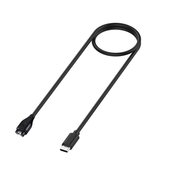 Garmin Fenix 7/7X/7S/Descent G1/Tactix 7 1m USB Opladningskabelholder - Sort Black