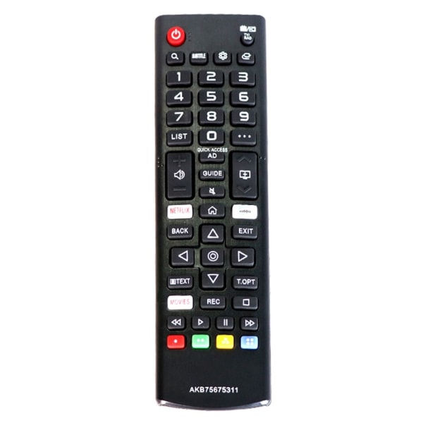 TV remote control Replacement for AKB75675311 LG TV Black