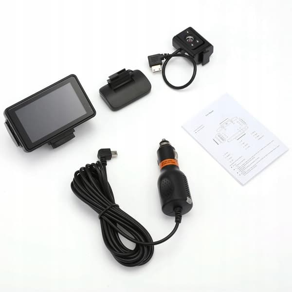 Front- og bakopptak Dash Cam 1080P HD Night Vision Bilkameraopptaker Black