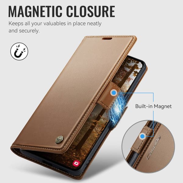 CASEME Til Xiaomi 17T Lommebokdeksel Brown