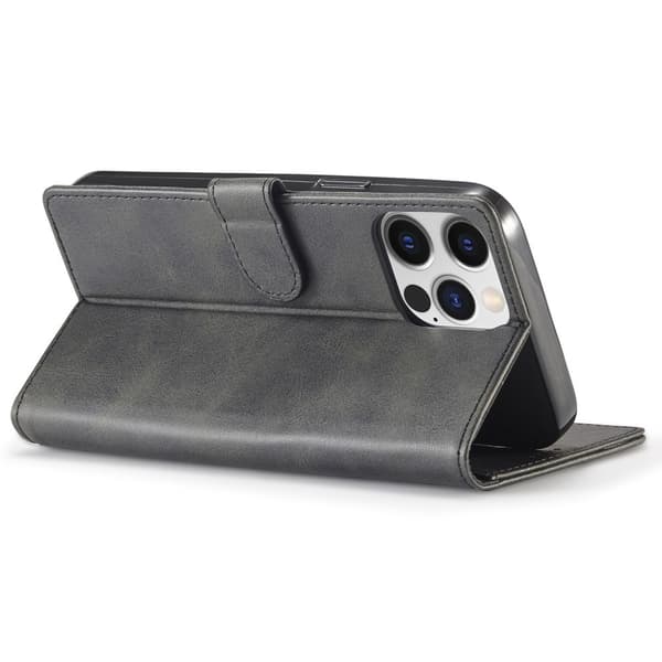 LC.IMEEKE Wallet Stand Etui til iPhone 15 Pro Black