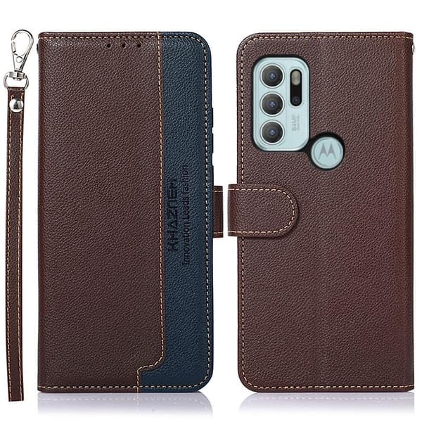KHAZNEH Motorola Moto G60s Plånboksfodral - Brun Brun