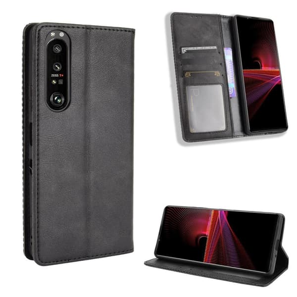 Sony Xperia 1 III Plånboksfodral Svart Svart