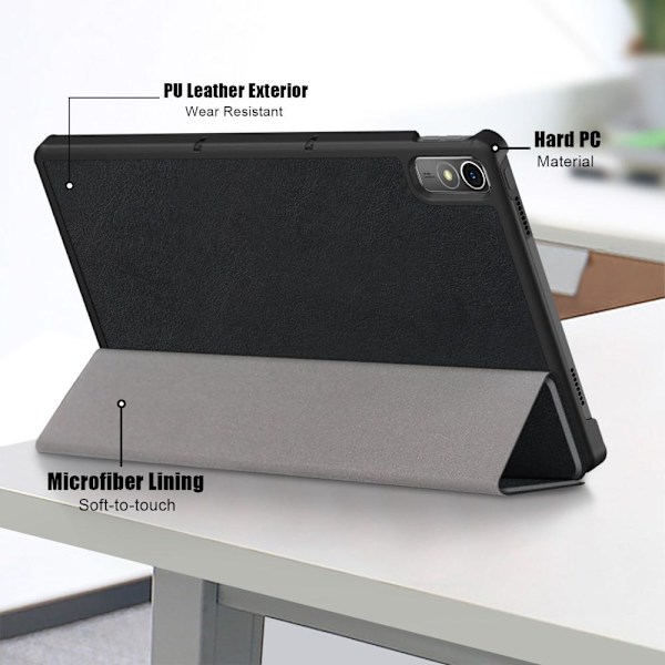 Tri-fold Stativdeksel for Lenovo Tab P11 Gen 2 Black