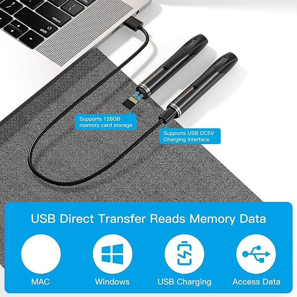 Hidden Camera Pen 1080P HD Spy Camera Video turvallisuutta varten Black
