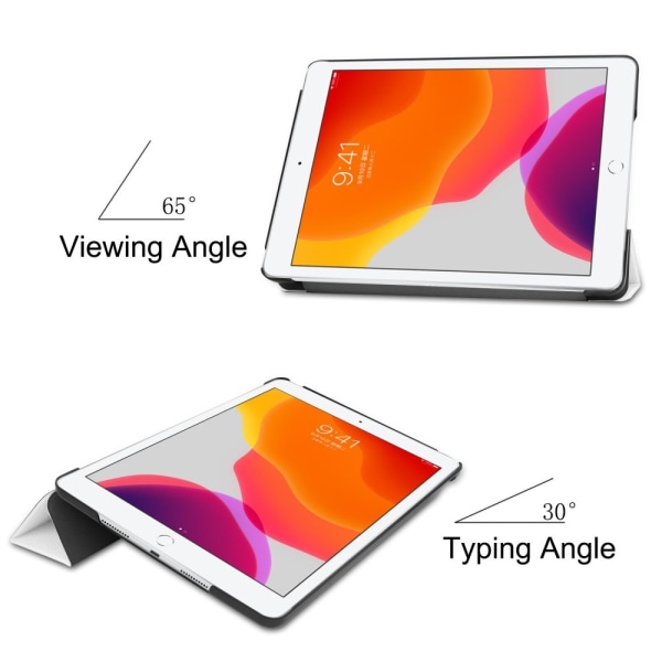 Apple iPad 10.2 2021/2020/2019 Kolminkertainen jalusta tablettik White