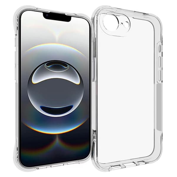 WANLONFENG mobildeksel med skjermbeskytter til iPhone 17e / 16e Transparent