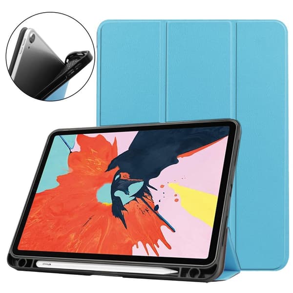 Apple iPad Air (2020) (2022) Trifoldet stativ - tabletetui - lyseblå Blue