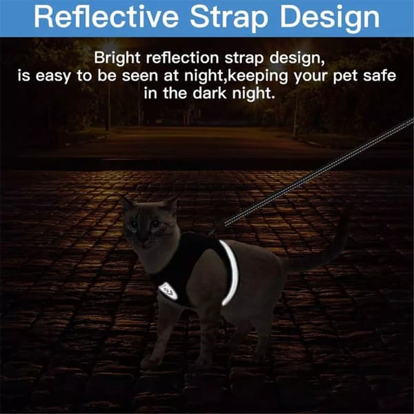 Reflekterende hundesele til små mellemstore hunde - Sort/XL Black