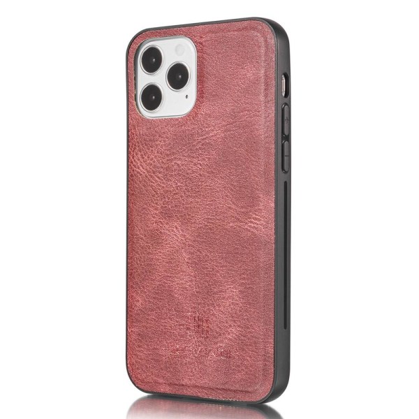 DG.MING iPhone 13 Split Läder Plånboksfodral - Röd Röd