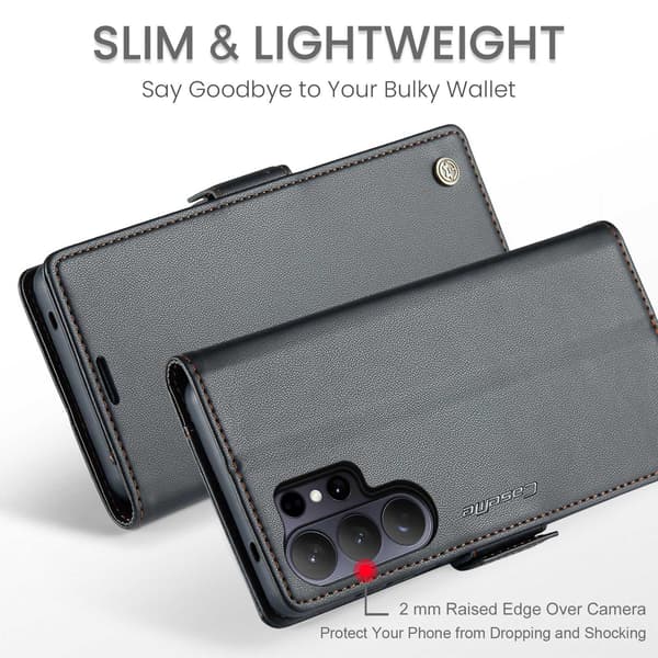 CASEME Retro Pung Taske til Samsung Galaxy S26 Ultra - Sort sort