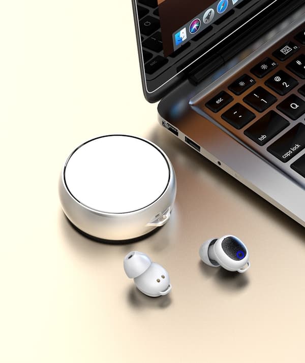 Trådlösa Hörlurar Bluetooth IPX7 Brusreducerande In-Ear För Sömn - Vit Vit