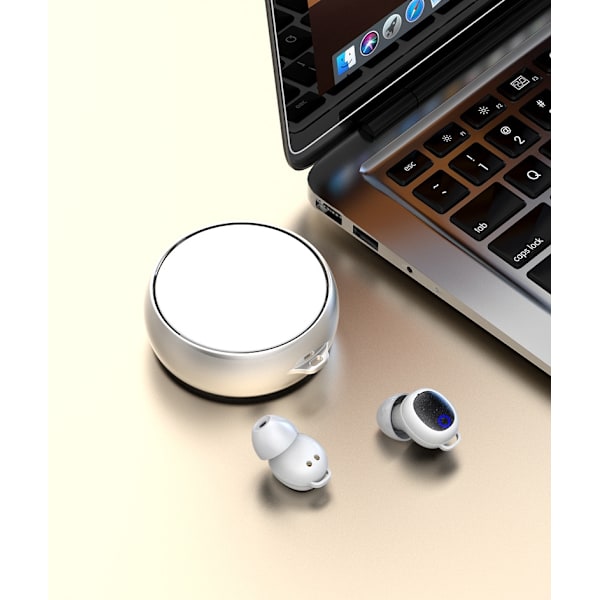 Trådløse hovedtelefoner Bluetooth IPX7 støjreducerende in-ear til søvn - Hvid White