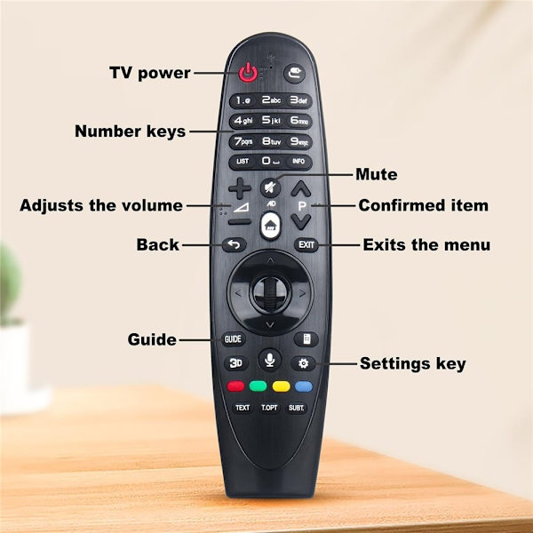 Fjärrkontroll Ersättning AN-MR600 För LG TV (Ej Röst, Ej Magic Remote) Svart