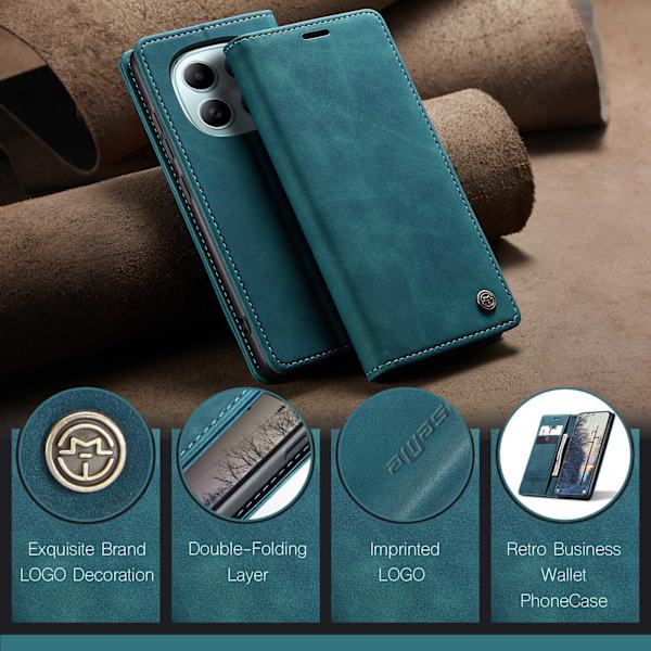 CASEME Plånboksfodral Xiaomi Redmi Note 15 / Xiaomi Poco M8 5G - Blå Blå