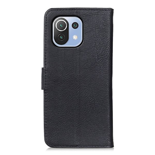 KHAZNEH Wallet Stand Case for Xiaomi Mi 11 Lite - Black Black