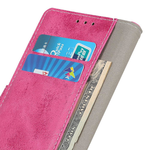 Retro Vintage Plånboksfodral till Pixel 6A - Rosa Rosa