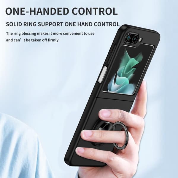 Mobildeksel med ringestøtte for Samsung Galaxy Z Flip5 5G Black