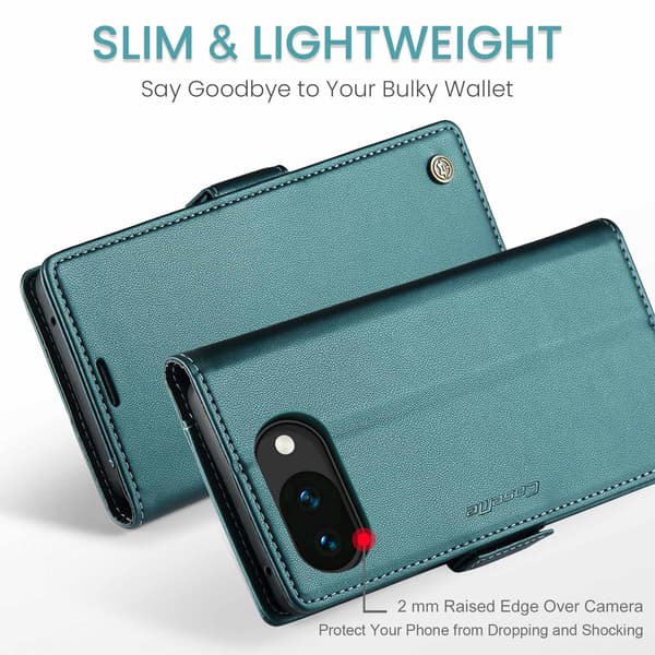 CASEME Til Google Pixel 10a RFID Blokkerende Lommebokdeksel Green